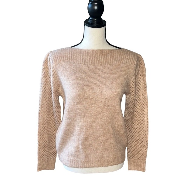 NEW EnMerci Pink Bateau Neck Sweater sz L - Picture 1 of 8